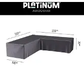 AeroCover Housse de Salon de Jardin Platinum AeroCover Anthracite L (235 x 235 x 100 x H70 cm)