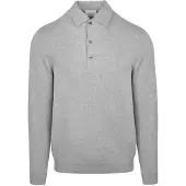 Profuomo Longsleeve Polo Luxury Basic Gris taille L