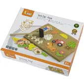 Viga Jeu de clous en bois « La ferme » – Tableau en liège Montessori