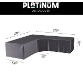 AeroCover Housse de Salon de Jardin Platinum AeroCover Anthracite L Trapeze (270 x 270 x 70 cm)