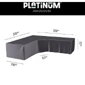 AeroCover Housse de Salon de Jardin Platinum AeroCover Anthracite L Trapeze (300 x 300 x 70 cm)