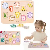 Classic World Puzzle Apprendre à compter Lettres et fruits 10 el.