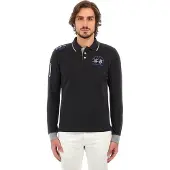 La Martina T-Shirt 'Wolfe' bleu / noir / blanc