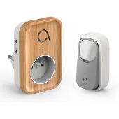 Avidsen Technologie Kinétic Bamboo Plug 230 V : sonnerie sans fil sans pile - - 102513