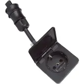 VETUS Schuko Recessed Power Outlet Noir