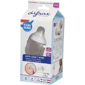Difrax Biberon S Verre Wide Blanc 0+ mois 200 ml 200 ml Bouteilles