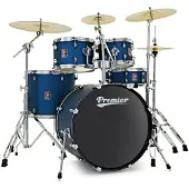 Premier Revolution 22" 5pc Drum Kit Bundle Blue Stardust