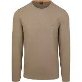 BOSS T-shirt en coton mélangé à la structure gaufrée