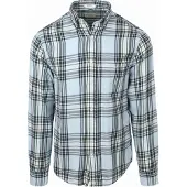 Gant Chemise Flanelle Bleu À Carreaux