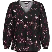 ONLY Carmakoma Chemisier 'CARINDIGO' violet / noir / blanc