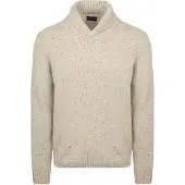 Suitable Pull Shawl Tweed Laine Eco Écru Beige Blanc cassé taille XL