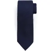 Suitable Cravate Soie Marine Rough Oxford Bleu Bleu foncé