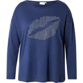 ONLY T-shirt 'CARAlba' bleu foncé / argent