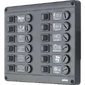 VETUS P12 Fuses Switches Panel Noir 12V
