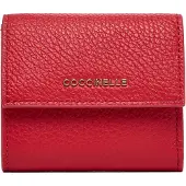 Coccinelle Portefeuille pour femme rouge métallisé - Élégant et pratique