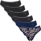 Sloggi Slip beige / bleu foncé / noir