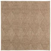 vidaXL Tapis carré AGIRA Naturel 120 x 120 cm Polyester