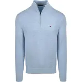 Tommy Hilfiger Pull Demi-Zip Essential Clair Bleu clair Bleu taille S