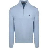 Tommy Hilfiger Pull Demi-Zip Essential Bleu Clair