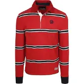 Superdry Vintage Athletic Stripe Rugby Long Sleeve Polo Rouge M Homme