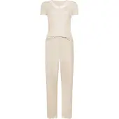 Hunkemoller Pyjama 'Nana' jaune pastel