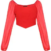 Faina Chemisier rouge