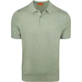 Suitable Polo Maille Coton Lin Vert