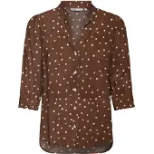 ONLY Chemisier 'ONLRaya' chocolat / blanc
