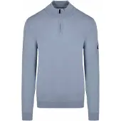 Suitable Race Pull Demi-Zip Steel Blue Bleu taille S