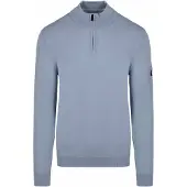 Suitable Race Pull Demi-Zip Steel Blue