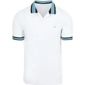 Sun68 Polo Col Multirayé Blanc taille XL