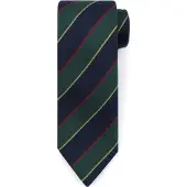 Suitable Cravate Soie Foncé Triple Stripe Vert Vert foncé Bleu foncé Bleu