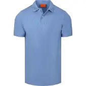 Suitable Polo MEL Piqué Bleu Moyen