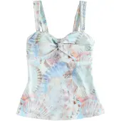 Next Haut de tankini azur / bleu clair / pêche / rouge rouille