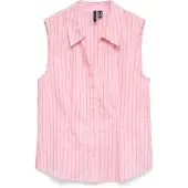 Vero Moda Chemisier 'VMFRIBA' rose / framboise / blanc