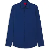 HUGO Chemise Slim Fit en popeline de coton facile à repasser