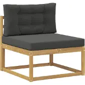 vidaXL Ensemble de salon de jardin 7 pièces, blanc et anthracite