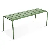 Oviala Banc de jardin en acier vert cactus - Palavas