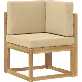 vidaXL Ensemble de canapés d'extérieur avec coussins, 4 pièces, blanc et beige