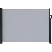 vidaXL Auvent latéral extensible, gris, 500 x 160 cm, polyester