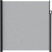 vidaXL Auvent latéral extensible, gris, 500 x 220 cm, polyester
