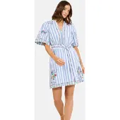 Love & roses Robe bleu clair / vert clair / rose ancienne / blanc
