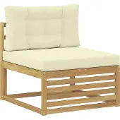 vidaXL Ensemble de canapés d'extérieur , 6 pièces, blanc et crème, en polyester