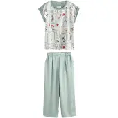 Ted Baker Pyjama écru / vert clair / violet / rouge