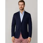 Hackett London Veste de costume 'Hopsack' bleu marine