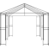 vidaXL Cadre de gazebo 6 x 3 m en acier noir