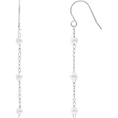 Heidemann Boucles d'oreilles argent / blanc