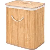 Kipit rechteckiger Wäschekorb aus Bambus, Naturstoff, 6 (60 l)