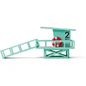 Candylab Toys Jouets en bois - Malibu Beach Tower - Figurine