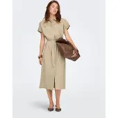 ONLY Robe-chemise 'ONLTanny' beige